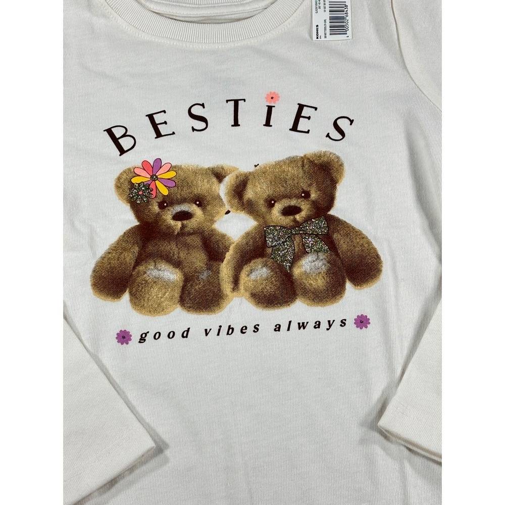 Jumping Beans Girls Disney Mickey Paris & Besties Bear Tee 2PK 5T Blue Cream‎ - Picture 7 of 10